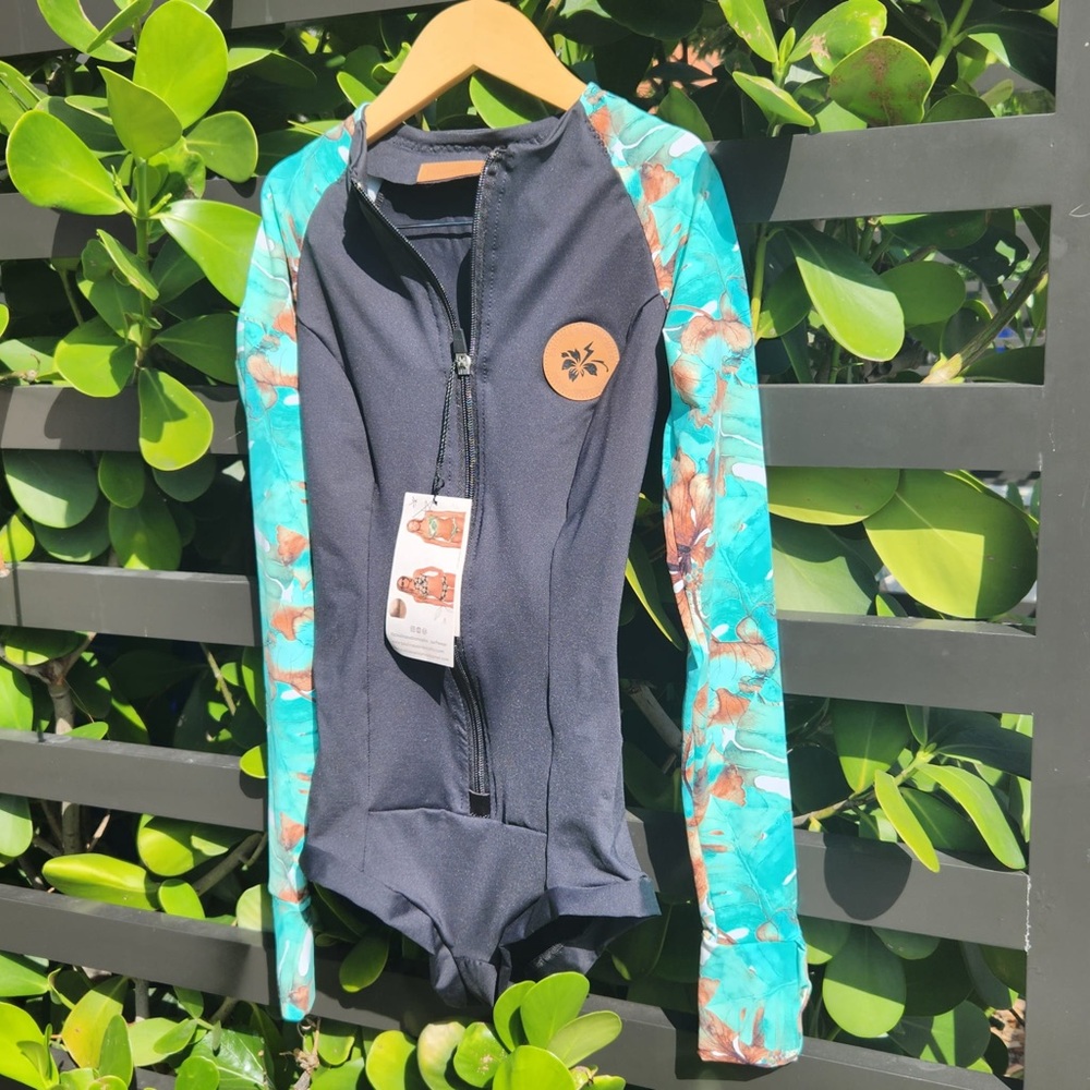 NEW limited edition Long sleeve swimsuit front zip